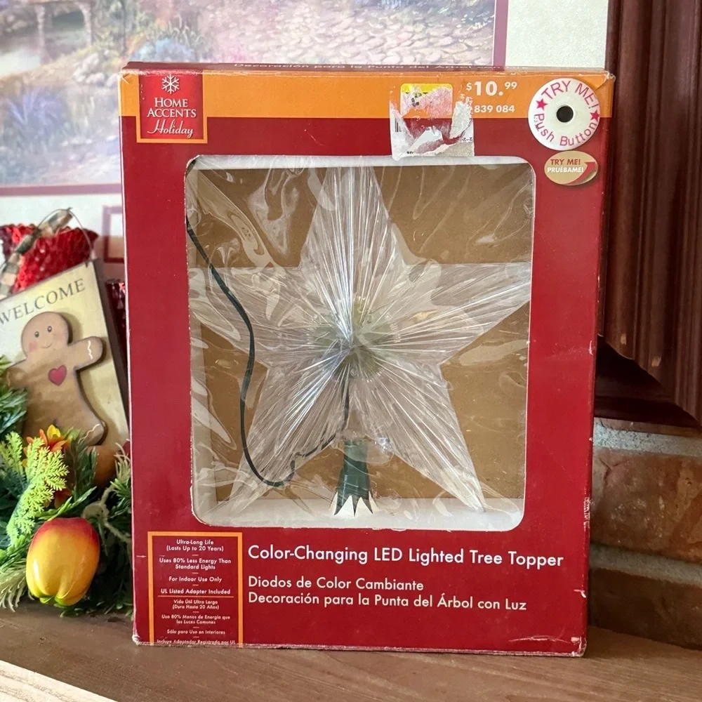 White Color-Changing LED Tree Topper